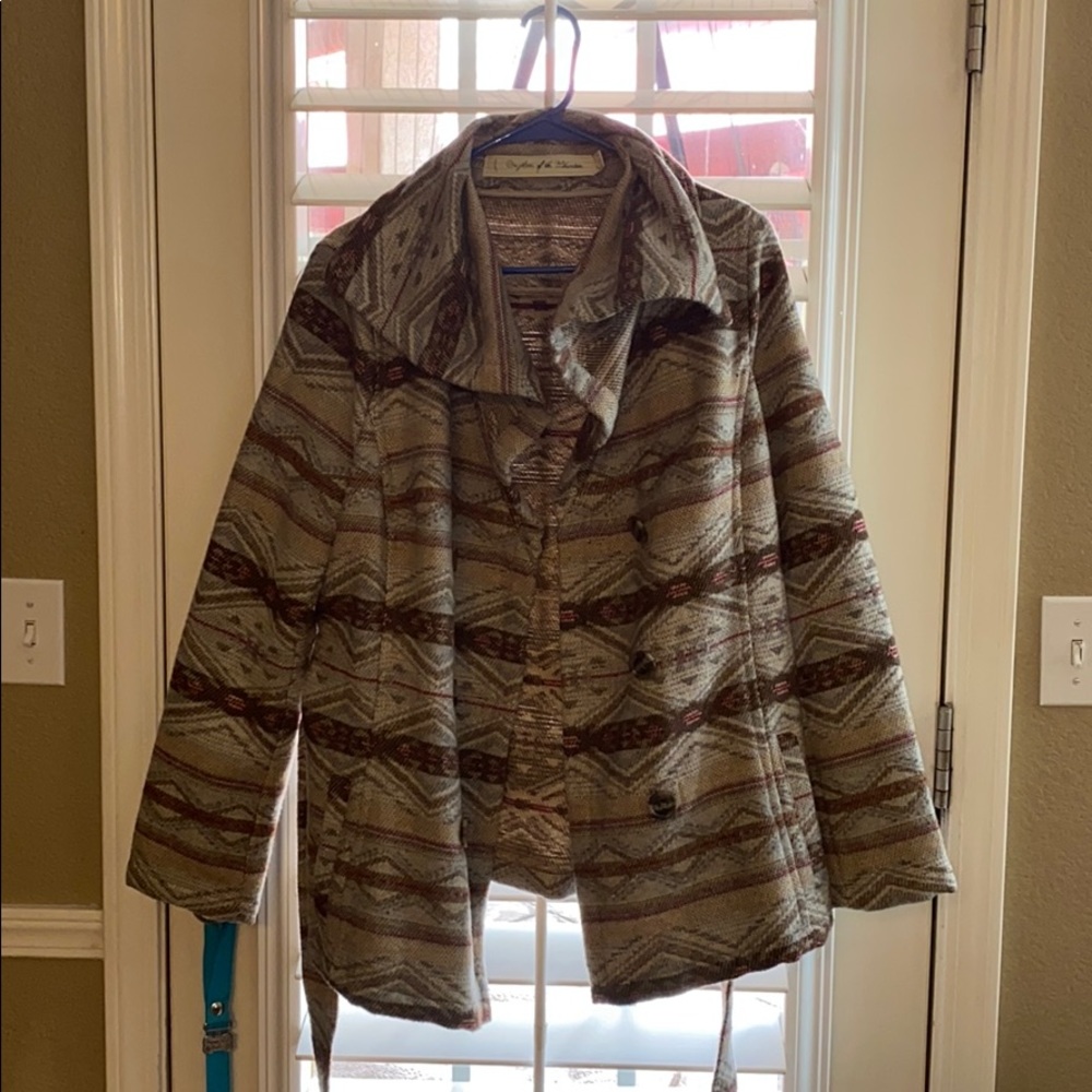 Anthropologie Aztec Coat